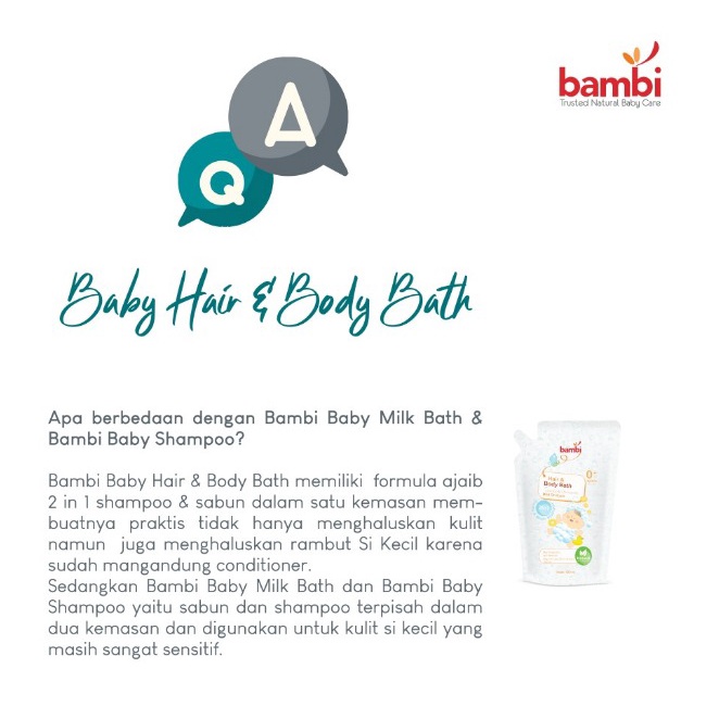 Bambi Baby Hair and Body Bath Refill - 450ml