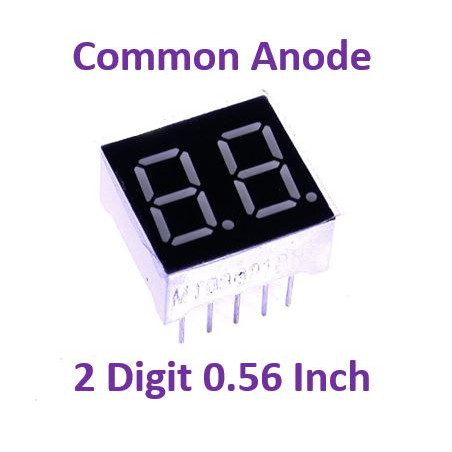 2 DIGIT 7 SEGMENT 0.56 INCH COMMON ANODE RED 2 BIT SEVEN SEGMENT 0.56" ANODA