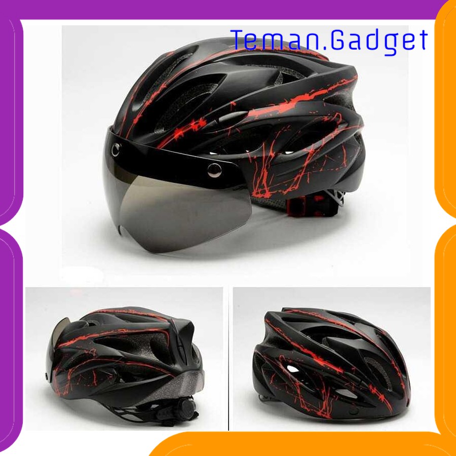 TG-IB313 TAFFSPORT HELM SEPEDA CYCLING BIKE HELMET VISOR REMOVABLE LENS - TT-31