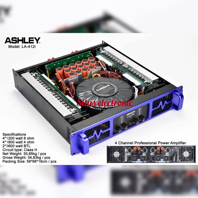 BET SELLER Power amplifier ashley la 412i power ashley 4 channel 1200x4 original power la412i