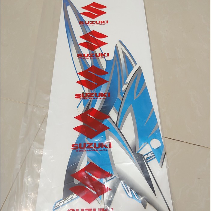 Stiker Bodi & Lis Body & Striping Skywave 2010 Biru Original Suzuki