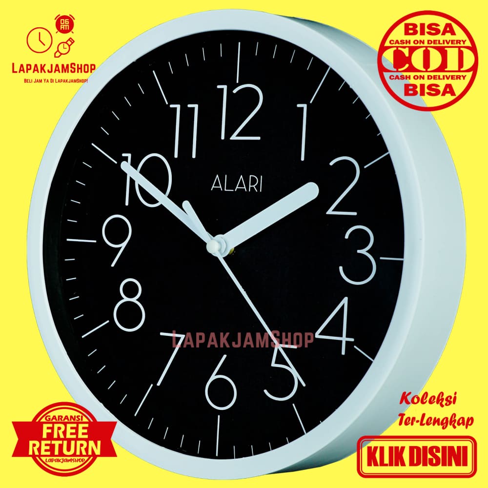 Jam Dinding Minimalis Modern Alari AL1189 Hiasan Dinding rumah