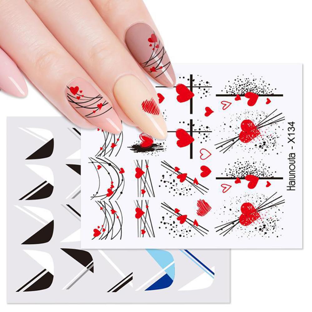 Timekey Stiker Kuku Motif Wajah Wanitabunga Untuk Dekorasi Manicurenail Art A5K8