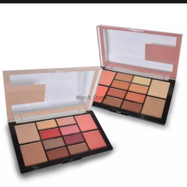 color school fashion show make up pallete Eyeshadow  blusher  Highlighter  kode 717-1 pc