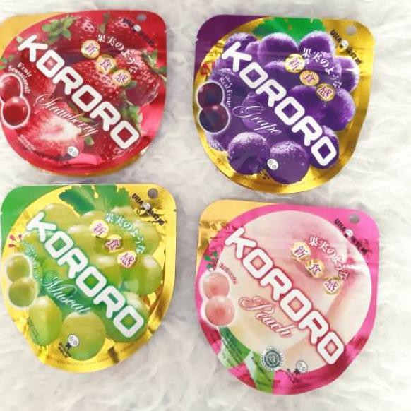 

Dikirim Hari ini Permen KORORO UHA jelly candy Peach, Strawberry, Grape & Muscat 40g