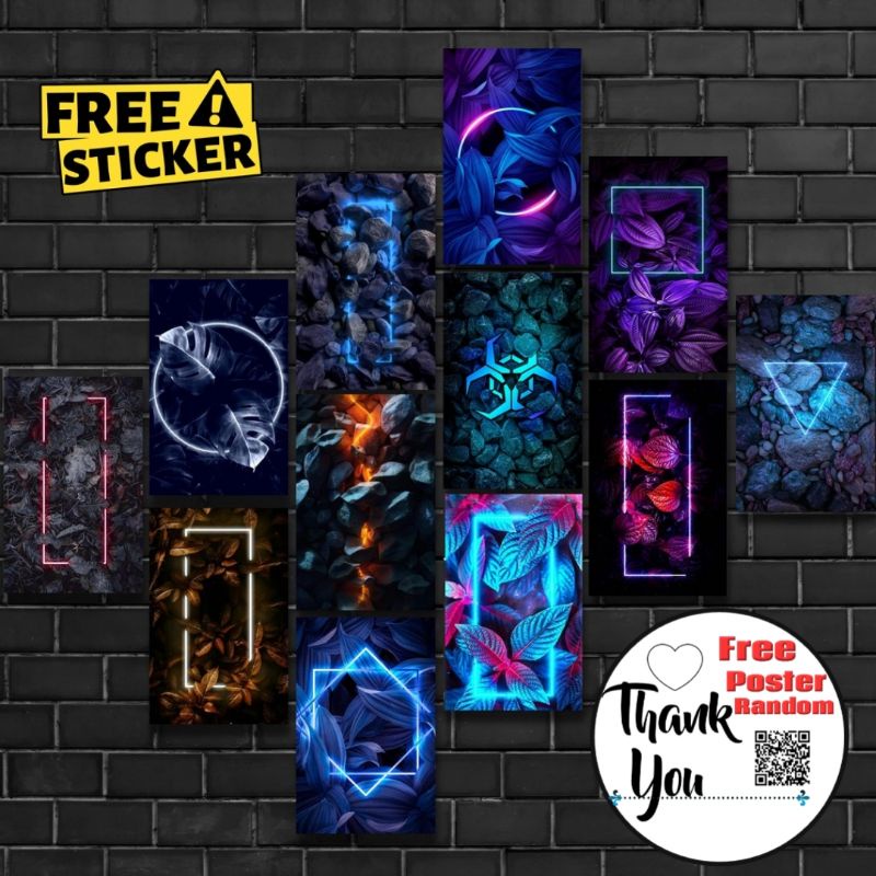 Murah hiasan dinding aesthetic Kamar Cowok Distro Glow aesthetic wall collage wall art wall decor hi