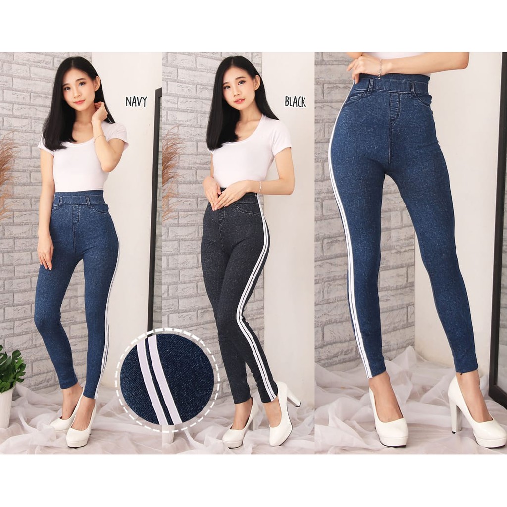 Legging Denim List 2 Import