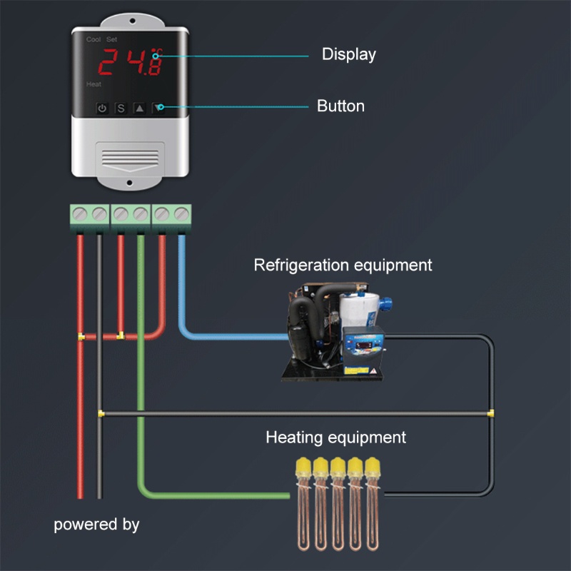 Mary Thermostat Digital 2 Arah 110V-230VAC 10A Untuk Inkubator Akuarium