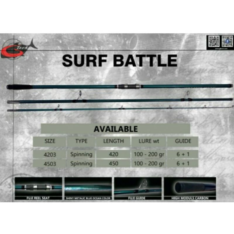 joran pasiran gtech surf battle 420