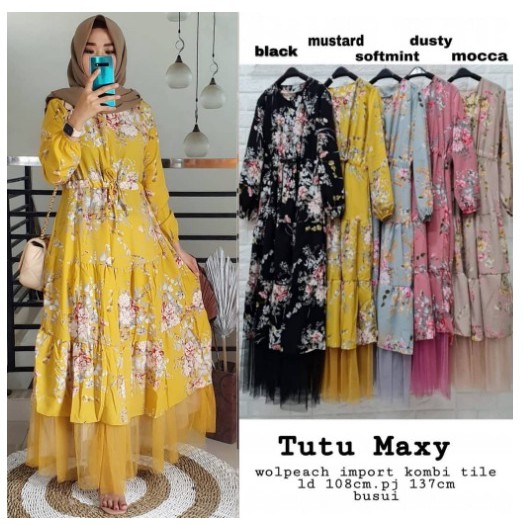 TUTU MAXY | DRESS WANITA TERBARU COMBY MONALISA - ZGJ