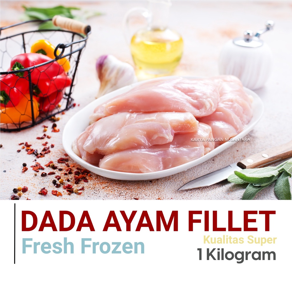 

DADA AYAM FILLET FRESH FROZEN DADA AYAM POTONG 1 KG FILET TANPA TULANG