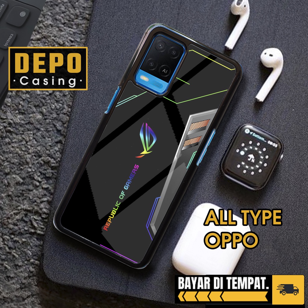 Case Oppo A54 Case Hp Oppo A54 Premium Glossy Depo  Casing [ROG1] Casing Hp Oppo A54 Aesthetic Kesin