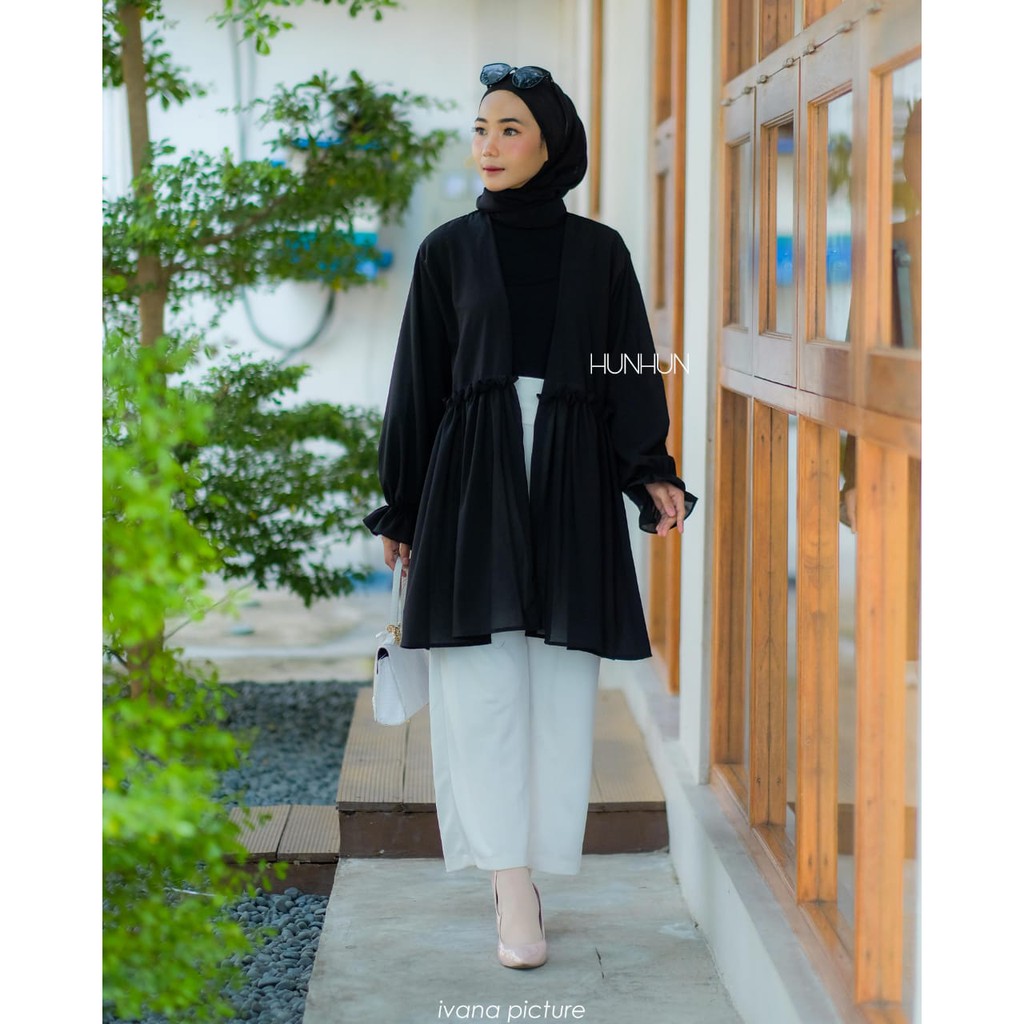 Delaya Long Outer Ceruty Premium High Quality/ Cardi Ceruty Termurah Hits Selebgram Pusatgrosir_solo-2