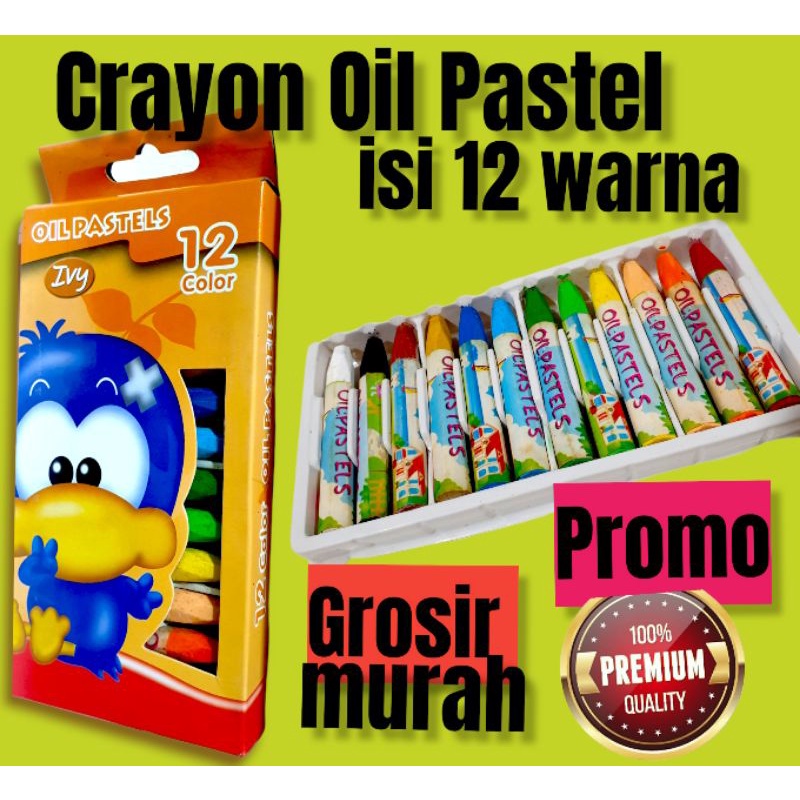 

( GROSIR MURAH)Crayon Set isi 12 Alat Melukis menggambar Anak ATK