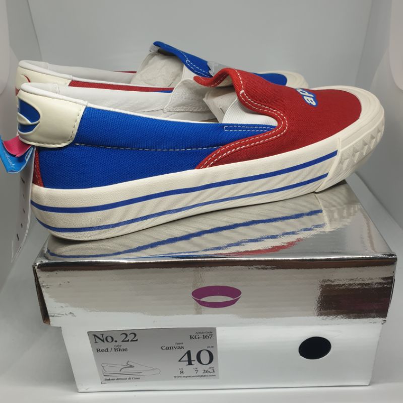 Sepatu Compass X Unkl 347 Retrograde Slip On Artikel No 22 Warna Red Blue Size 40 Bnib Original