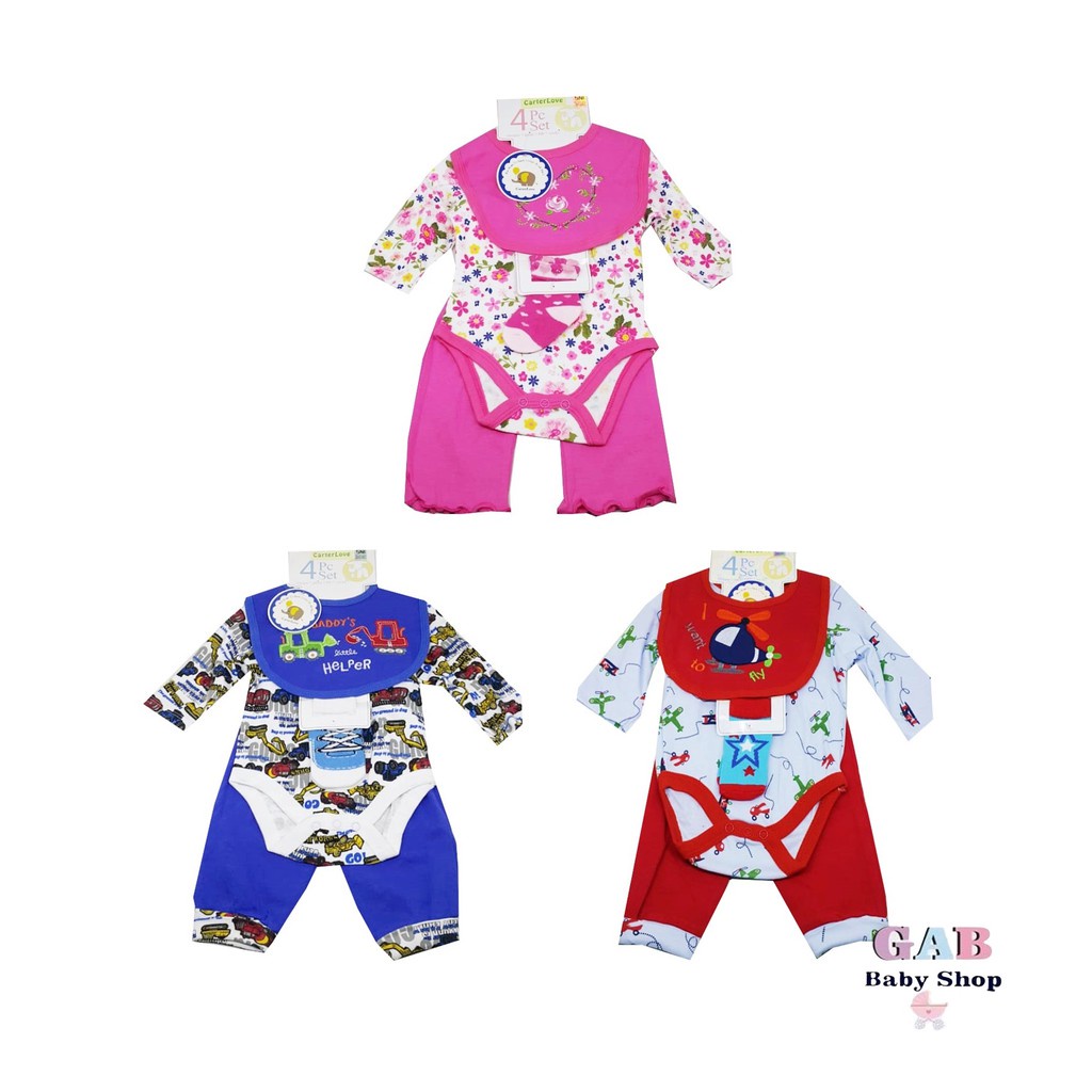 SALE Jumper Bayi 4in1 Set Slaber Tangan Panjang CarterLove