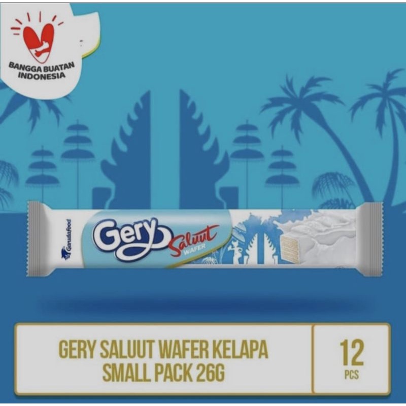 

Gery Saluut Wafer Coconut Kemasan box isi 12 pcs