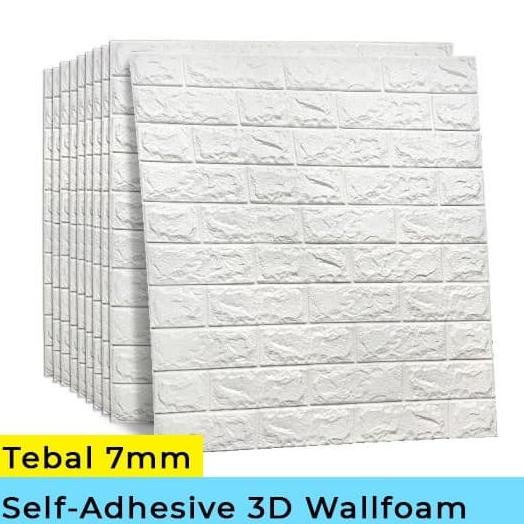 Wallpaper Foam Bata 3D Sticker 77x70cm Tebal 7mm