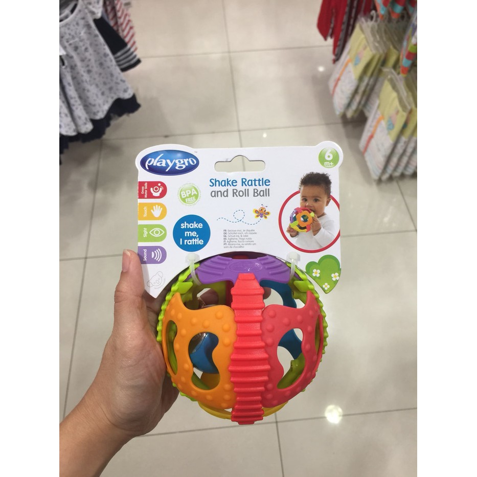 playgro shake rattle and roll ball