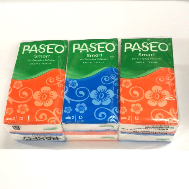 Tissue / Tisu Paseo Pocket Kecil (isi 6pcs) 2ply x 12 sheets Tissue / Tissue Kecil / Tissu Paseo