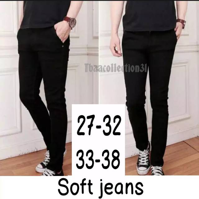 CELANA SOFT JEANS SLIM FIT PRIA GROSIR BIG SIZE TERMURAH !!!