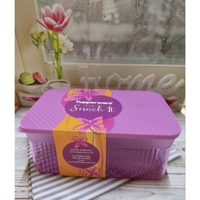 Snack it tupperware/snack it tupperware ungu/toples sekat/wadah snek