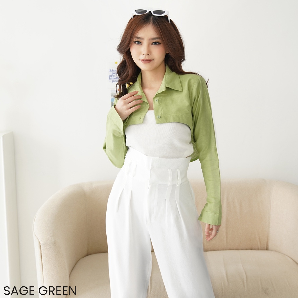 Kendal Bolero Long Shirt Atasan Kemeja Blouse Top Wanita