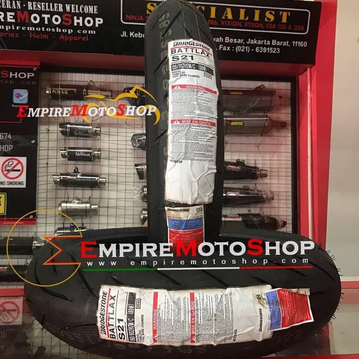 Unik Ban Battlax S21 Ukuran 120 / 70 - 17 & 160 / 60 - 17 Limited