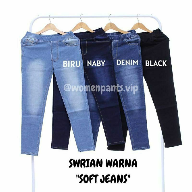 legging jeans wanita full pinggang karet//legging jeans wanita jumbo