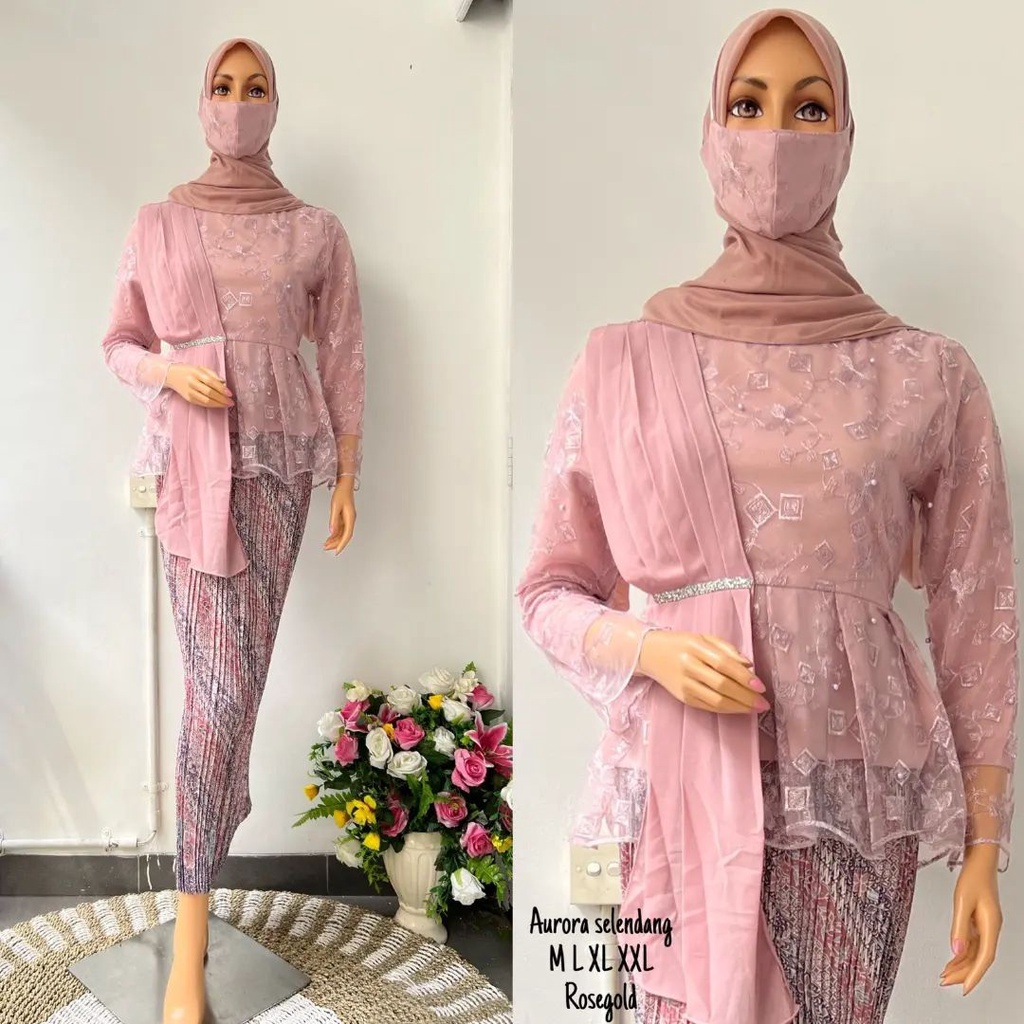 Gallery kebaya - Setelan kebaya aurora tille selendang