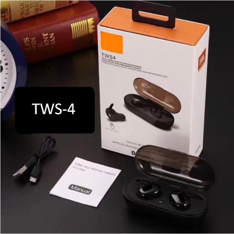 Handsfree Earphone Bluetooth TWS 4 Super Extra Bass