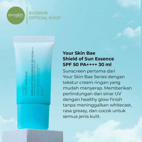 ⭐BAGUS⭐ AVOSKIN Your Skin Bae Shield Of Sun Essence SPF 50 PA++++ (30ml) | Sunscreen