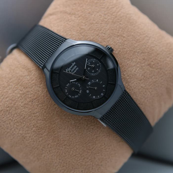 JAM TANGAN WANITA ALEXANDRE CHRISTIE AC 6245 AC6245 BLACK ORIGINAL