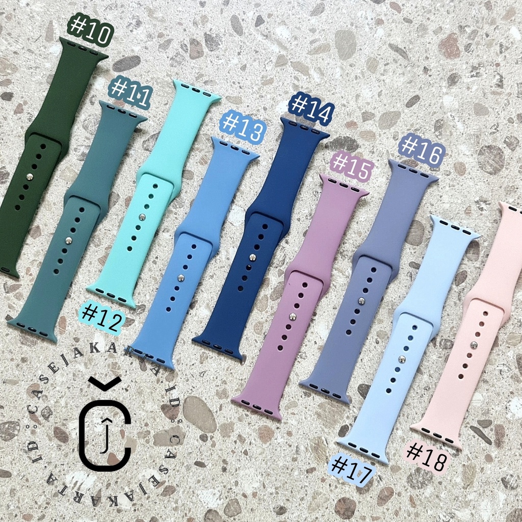 ( TANPA JAM ) &quot; PREMIUM RUBBER SILICONE &quot; STRAP WATCH BASIC - SERI 1 2 3 4 5 6 7 8 SE ULTRA| SIZE 38 40 41 42 44 45 49 MM | Tali strap band apple watch iwatch smartwatch iwo