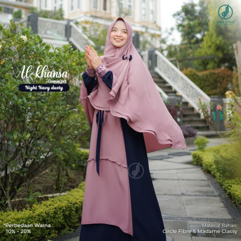 GAMIS SYAFIA &amp; AL KHANSA SET KHIMAR || ALWA HIJAB