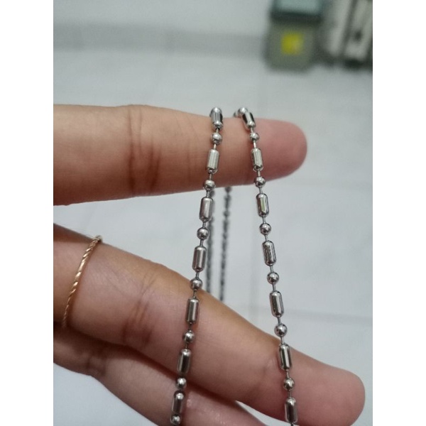 Kalung Mci Rantai Kalung Titanium 75cm anti karat pria wanita cewek cowok
