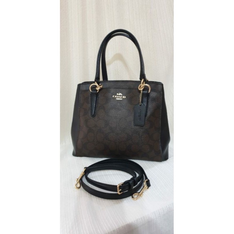 Preloved coach minetta crossbody signature mahogany