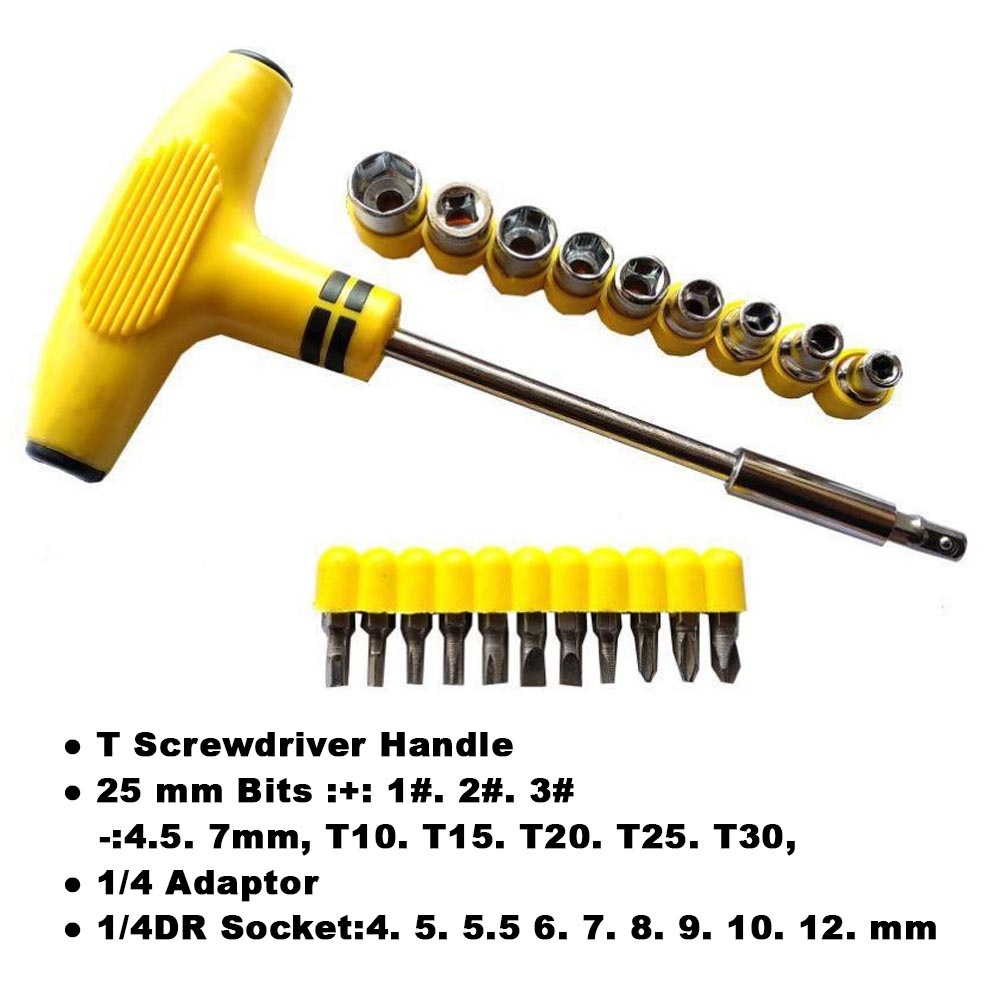 PROMOO!!!!OBENG Kunci T  Set 24 Piece Screwdriver Alat Tukang