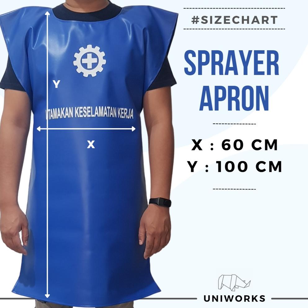 Celemek Anti Air Apron Waterproof APD Bahan PVC by Uniworks FVJQJ4580