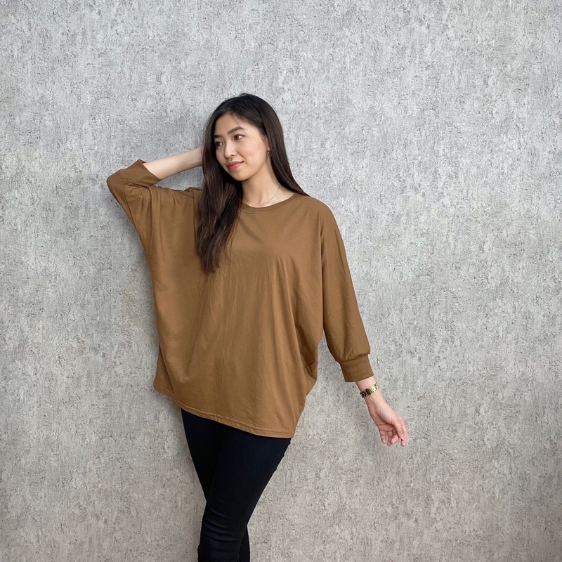 SOERA BATWING TOP KAOS BATWING SHIRT MODEL KALONG COMBED BIGSIZE XXL KANTOR KERJA KULIAH POLOS MURAH