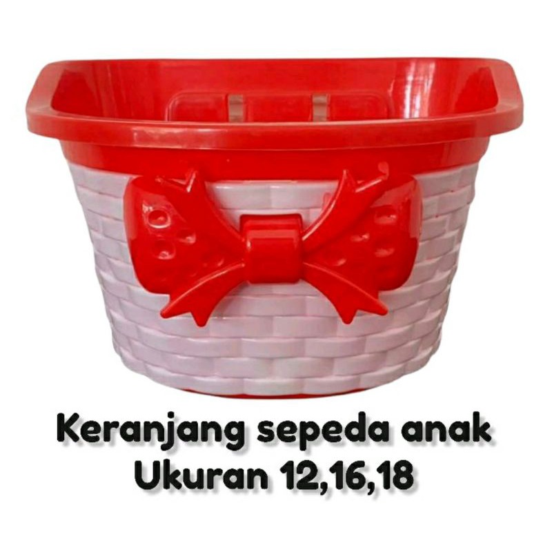 KERANJANG MINI SEPEDA CEWEK +BAUTAN UK. 12, 16, 20, LIPAT