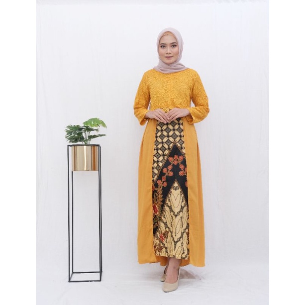 Gamis Broklat Kombinasi Batik Matt Katun