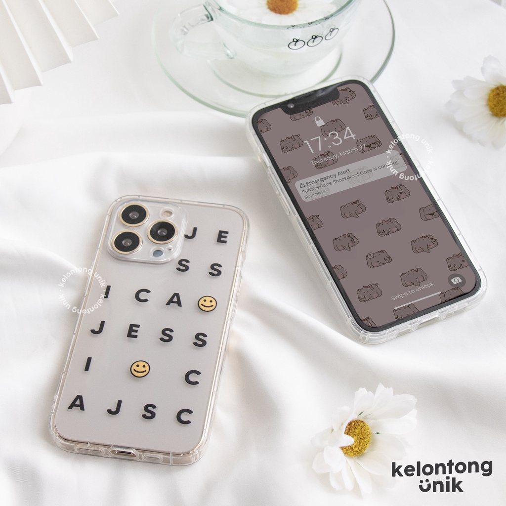 LANGSUNG KIRIM TANPA PO | For iPhone - SUMMERTIME Shockproof Case - Premium Case Custom Nama