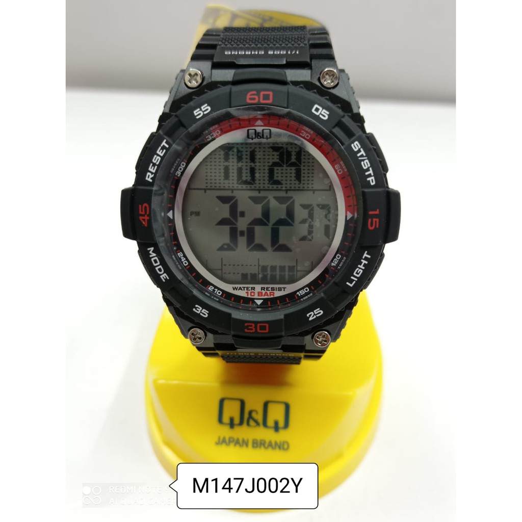 Jam Tangan Pria Casual Sporty Rubber Digital Original Q&amp;Q QnQ QQ M147 M147J series