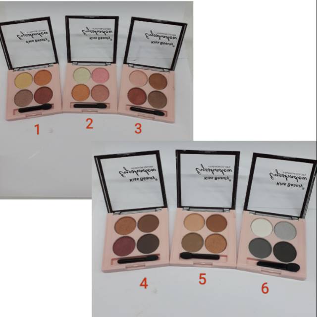 EYESHADOW KISSBEAUTY 4.COLOUR real pic 6.seri