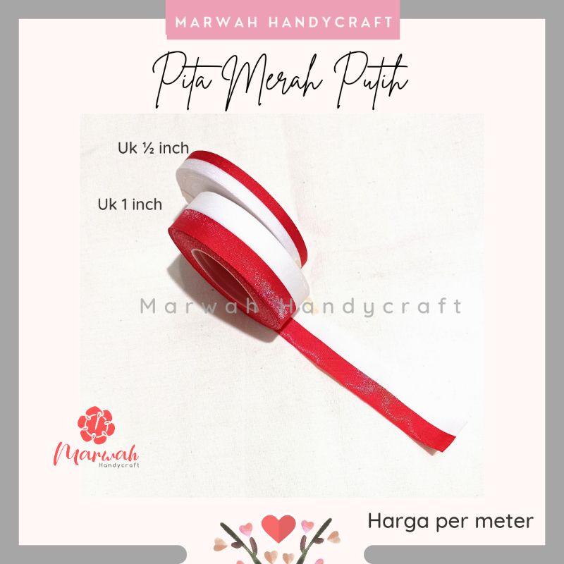 

Pita Merah Putih per meter Pita Bendera Merah Putih