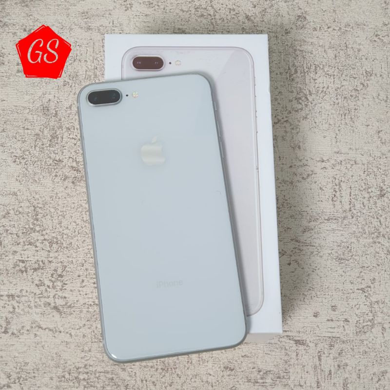 IPHONE 8 Plus 64GB 256GB Second Fullset Original Mulus / Like new-Silver