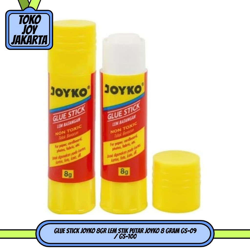 

Glue Stick JOYKO 8GR Lem Stik Putar JOYKO 8 Gram GS-09 / GS-100 Kecil