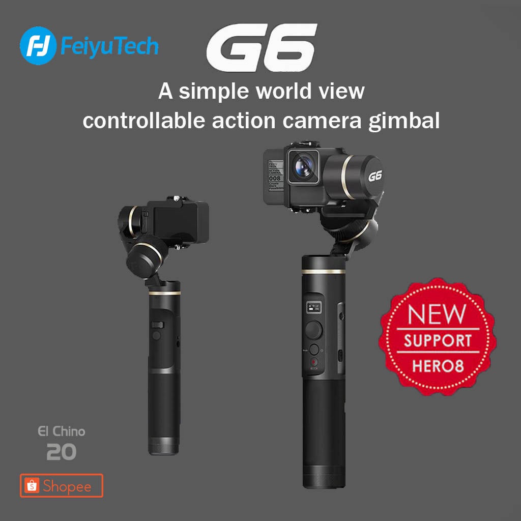 FeiyuTech G6 Handheld Stabilizing Gimbal for GoPro 8/7/6/5/ RX0 (Required RX0 Mount) / Yi 4K / SJCAM