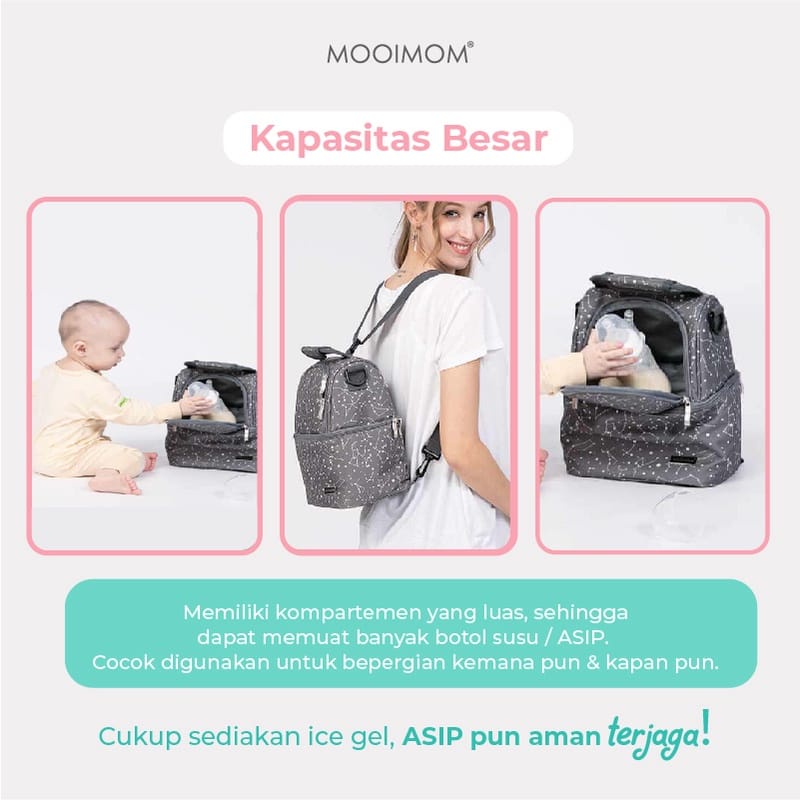 MOOIMOM Cooler Bag / Tas ASI Ransel Jinjing Sling A91819XZ